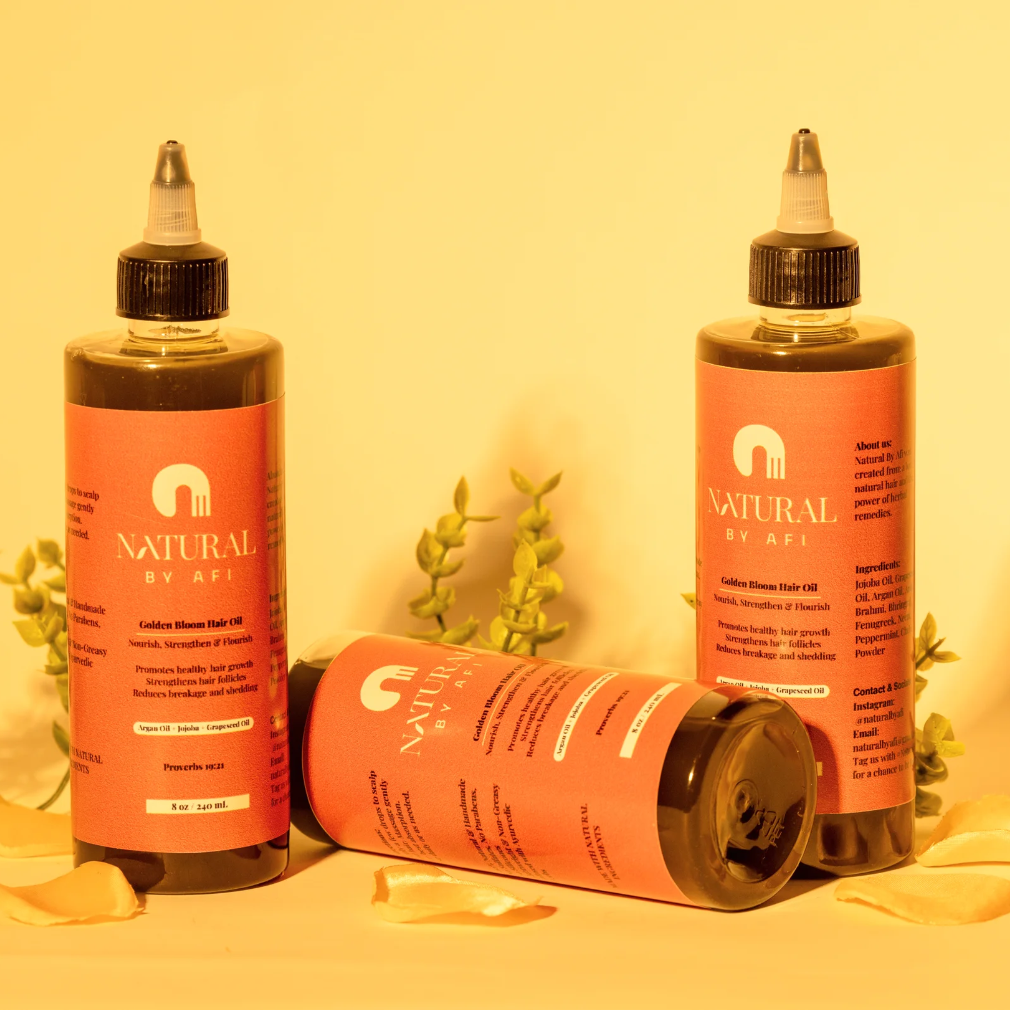 Golden Bloom Hair Oil 8oz